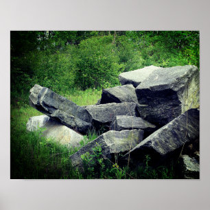 Big Granite Rocks Nature  Poster