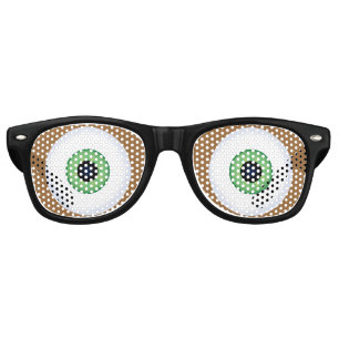 Big Green Eyeballs Retro Sunglasses