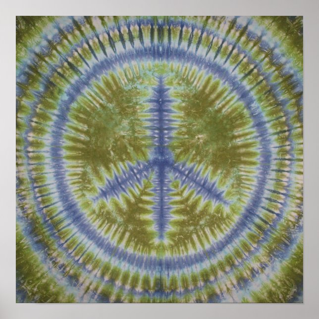 Big Green Peace Sign Tie Dye (Front)