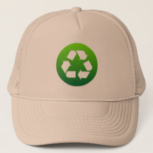 Big Green Recycling Sign Trucker Hat