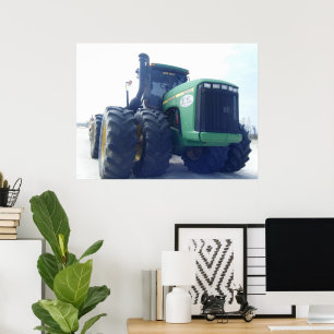 Big Green Tractor Canvas Poster
