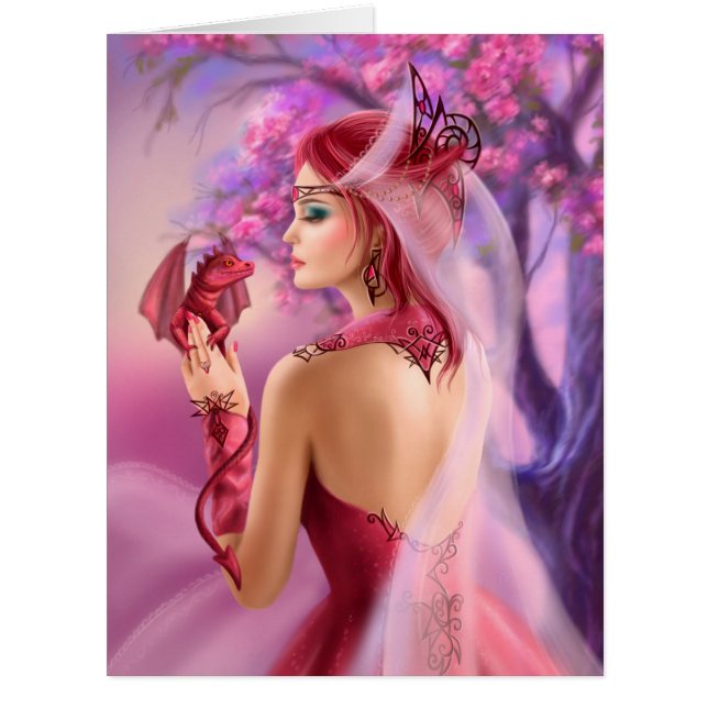 Big Greeting Card Red Dragon (Front)