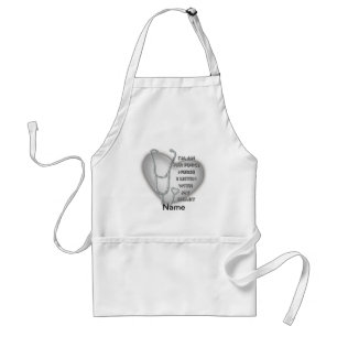 Big Grey Heart Air Force Nurse Standard Apron