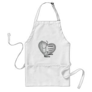 Big grey heart nurse standard apron