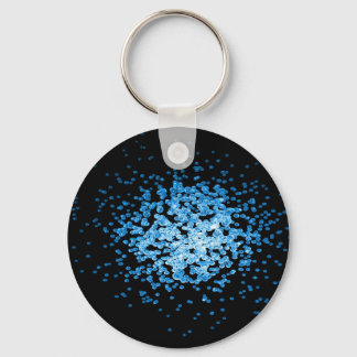 Big group of blue viruses on mycorscope key ring