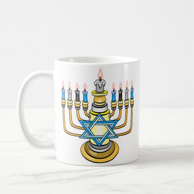 Big Happy Hanukkah  Coffee Mug (Left)