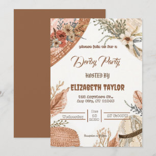 Big Hat Derby Party Invitation