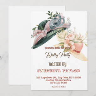 Big Hat Derby Party Invitation