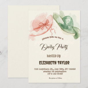 Big Hat Derby Party Invitation