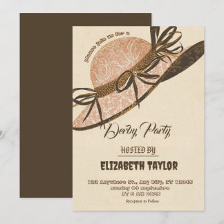 Big Hat Derby Party Invitation