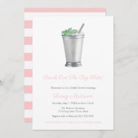 Big Hats Pink White Mint Julep Derby Bridal Shower