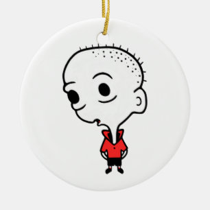 Big Head Ceramic Ornament