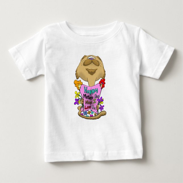 Big Head Mother's Day Cat Baby T-Shirt (Front)