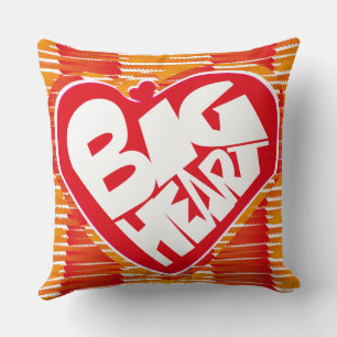 Big heart/Corazon Grande love by Masanser pixelat Cushion