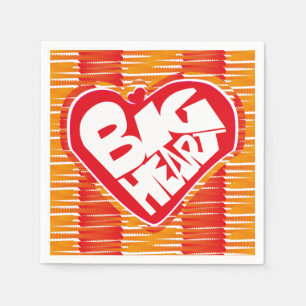 Big heart/Corazon Grande love by Masanser pixelat Napkin