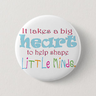 Big Heart: Counsellor:Mentor:Teacher 6 Cm Round Badge