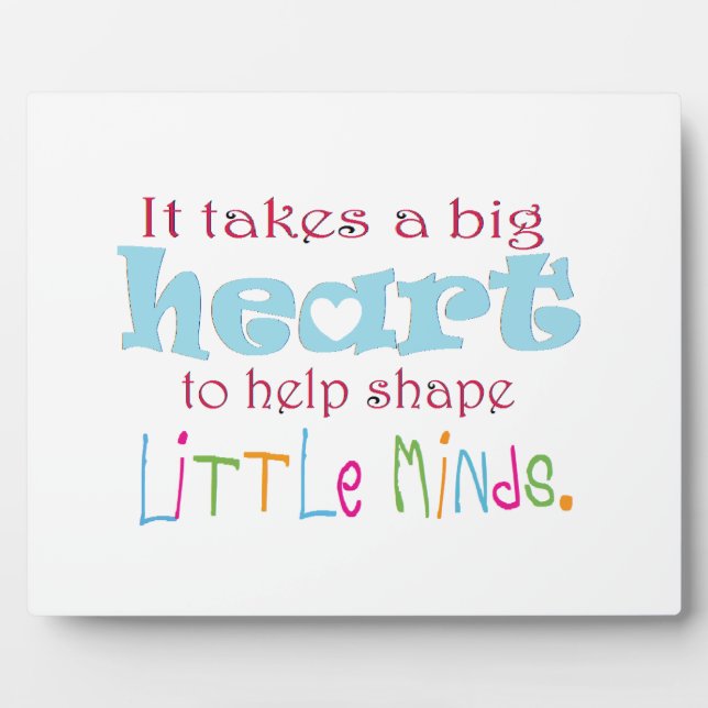 Big Heart: Counsellor:Mentor:Teacher Plaque (Front)