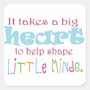Big Heart: Counsellor:Mentor:Teacher Square Sticker