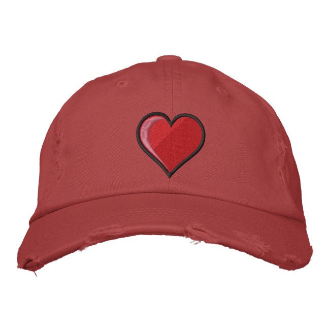 Big Heart Embroidered Hat (Front)
