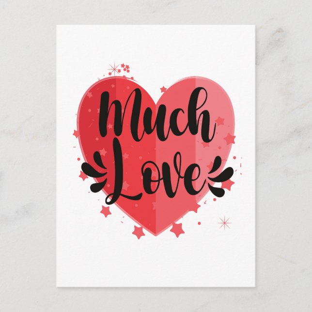 Big Heart Much Love Postcard (Front)