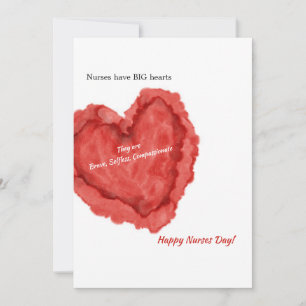 Big Heart Nurses Day Greeting Card