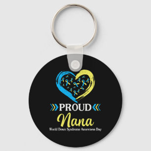 Big Heart Proud Nana Grandma World Down Syndrome A Key Ring