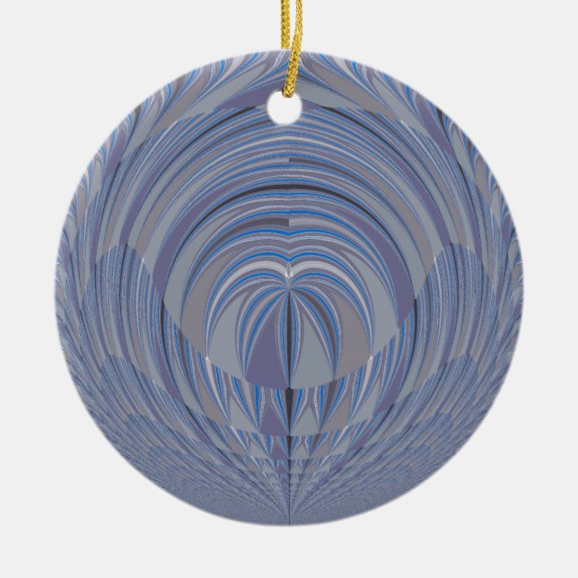 Big Heart Seamless Design Ceramic Tree Decoration (Front)