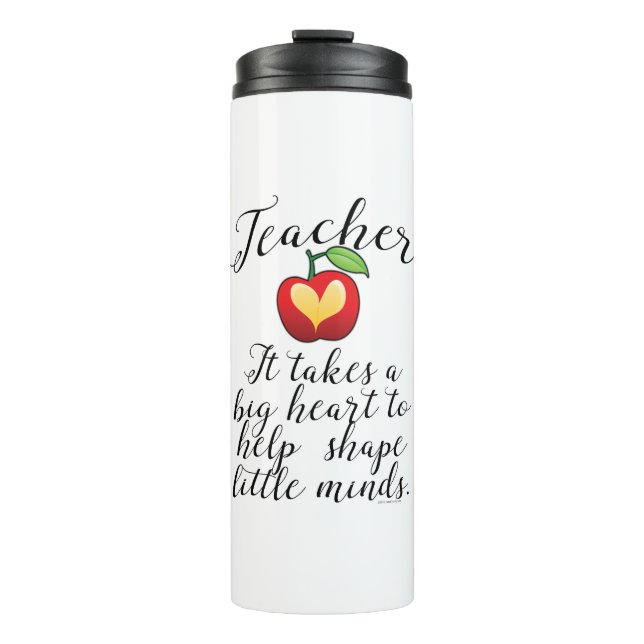 Big Heart To Help Shape Little Minds Teacher Thermal Tumbler (Front)
