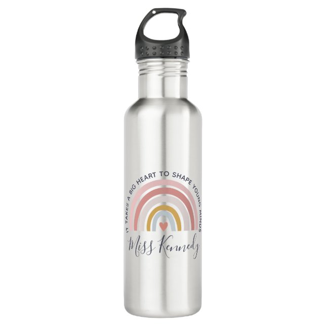 Big Heart to Shape Young Minds Teacher 710 Ml Water Bottle (Front)