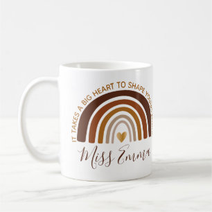 Big Heart to Shape Young Minds Teacher Coffee Mug