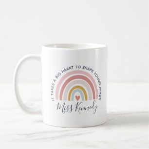 Big Heart to Shape Young Minds Teacher Coffee Mug