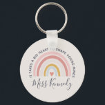 Big Heart to Shape Young Minds Teacher Gift Key Ring<br><div class="desc">Big Heart to Shape Young Minds Teacher Gift keychain Share the love for your lovely students or say thank you in appreciation to your favourite kindergarten or elementary school teacher with a cute gift. If you need any custom work on this card, please contact me and I will assist you...</div>