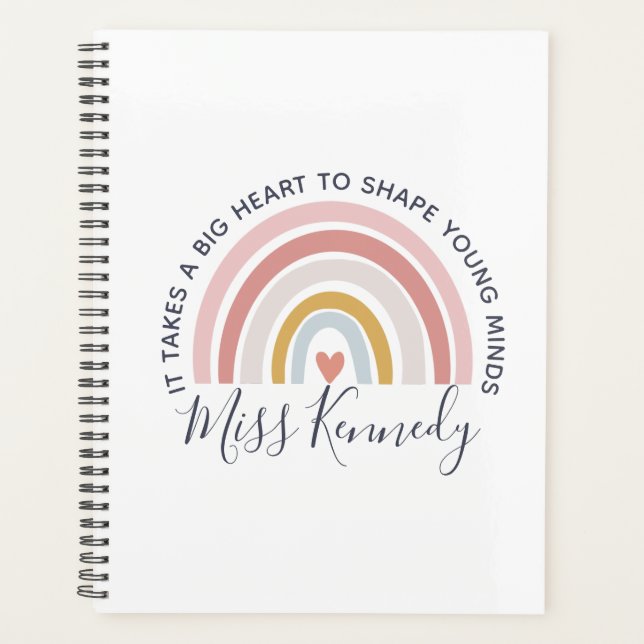 Big Heart to Shape Young Minds Teacher Planner (Front)