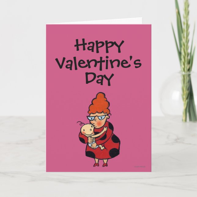 Big Hello Hugs from Auntie in Red Holiday Card (Front)