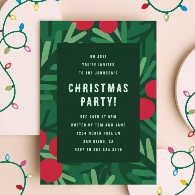 Big Holly and Berries Invitation (Creator Uploaded)