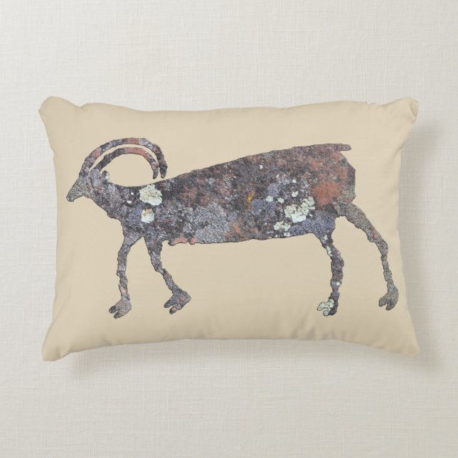 Big Horn Sheep Petroglyph Decorative Cushion (Front)