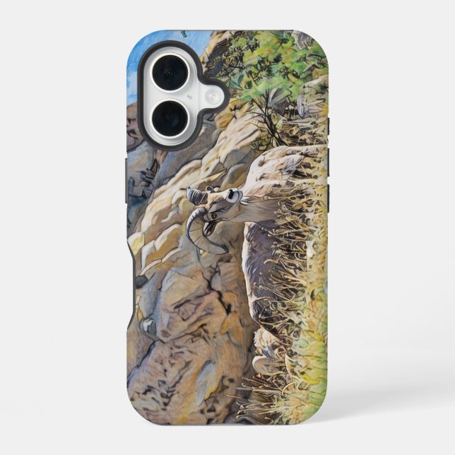 Big Horn Sheeps iPhone 16 Case (Back)