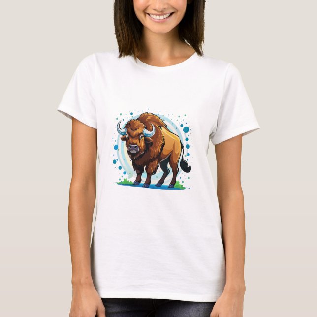 big horned bison T-Shirt (Front)