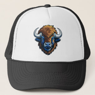 big horned bison trucker hat