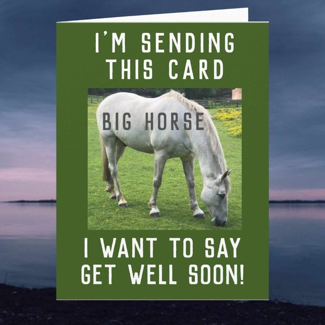Big Horse Get Well Soon Card (Creator Uploaded)