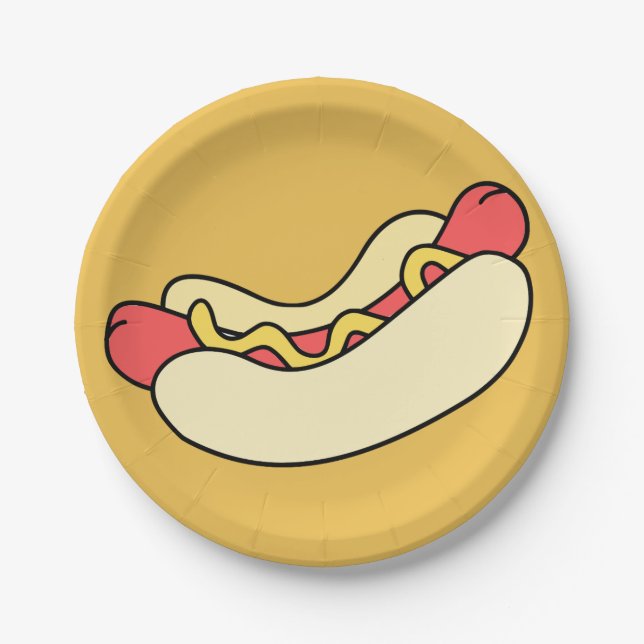 Big Hot Dog Paper Plates (Front)