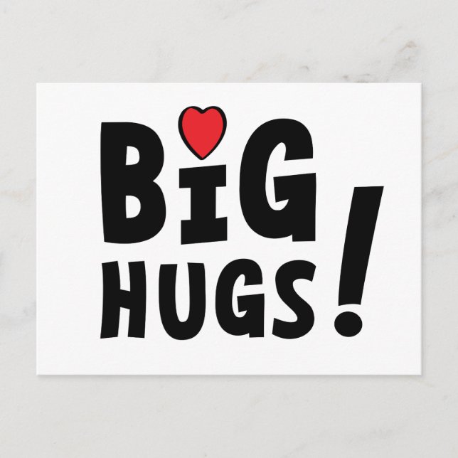 Big hug. Beta card or Valentine's Day (Front)