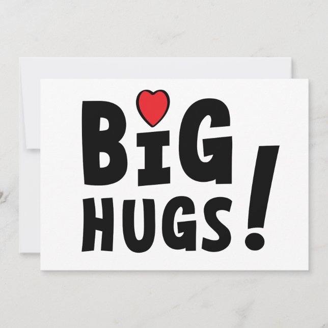 Big hug. Beta card or Valentine's Day (Front)