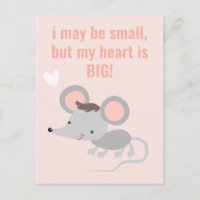 Big Hug! Cute Grey Mouse Kids Birthday
