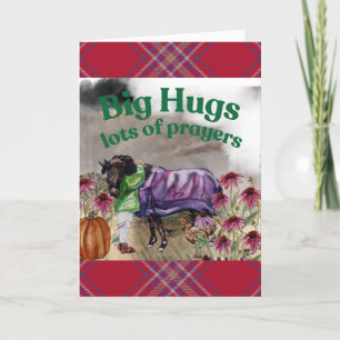 big hugs lots of prayers get well card