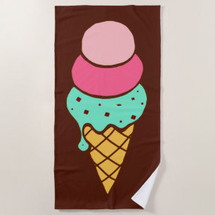 Big Ice Cream Cone Beach Towel Gift