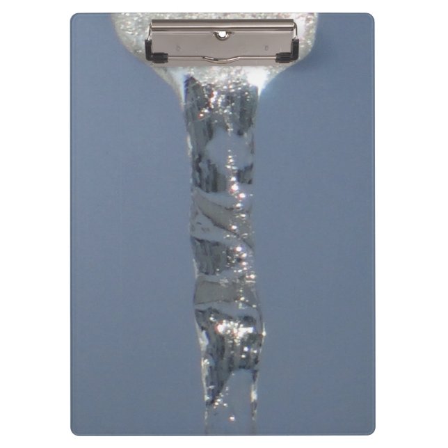 Big Icicle In Blue Sky Clipboard (Front)