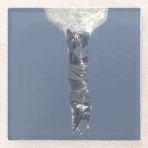 Big Icicle In Blue Sky Glass Coaster