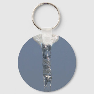 Big Icicle In Blue Sky Key Ring