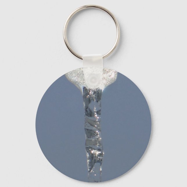 Big Icicle In Blue Sky Key Ring (Front)